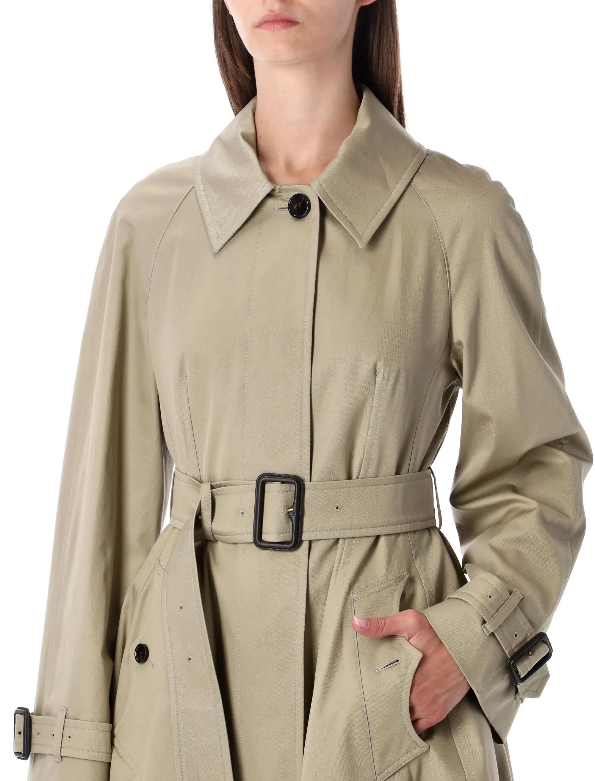 BEIGE GABARDINE ELLINGHAM FIT-AND-FLARE COAT sold by Lord & Taylor product image thumbnail 3