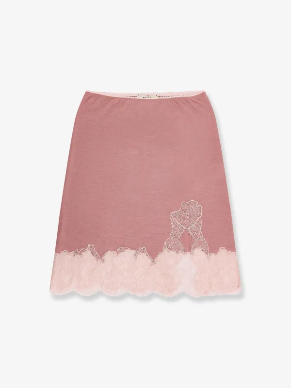 Cashmere and Silk Skirt with Lace Profiles sold by Lord & Taylor