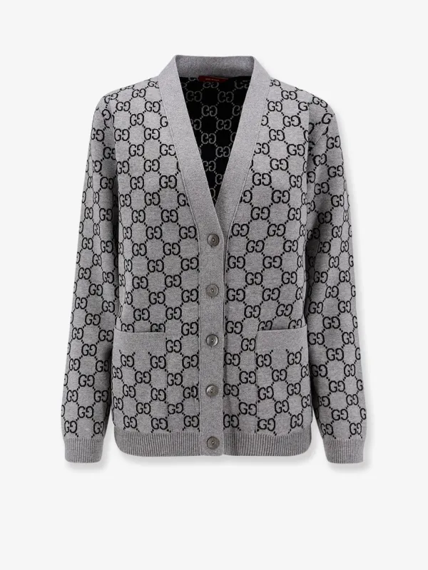 Reversible Wool Cardigan with GG Motif sold by Lord & Taylor