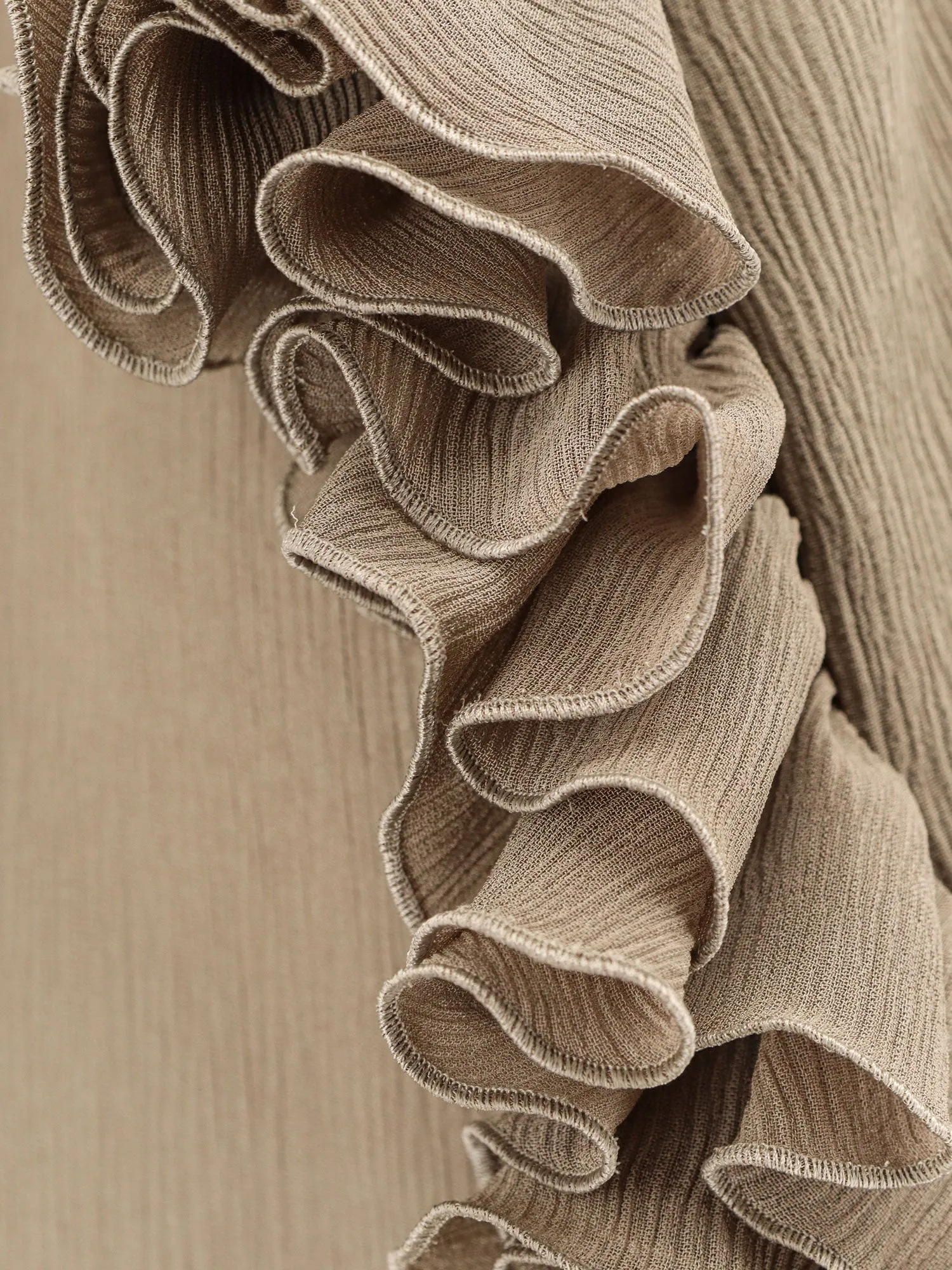 Crepe Shirt with Ruffles sold by Lord & Taylor product image thumbnail 3