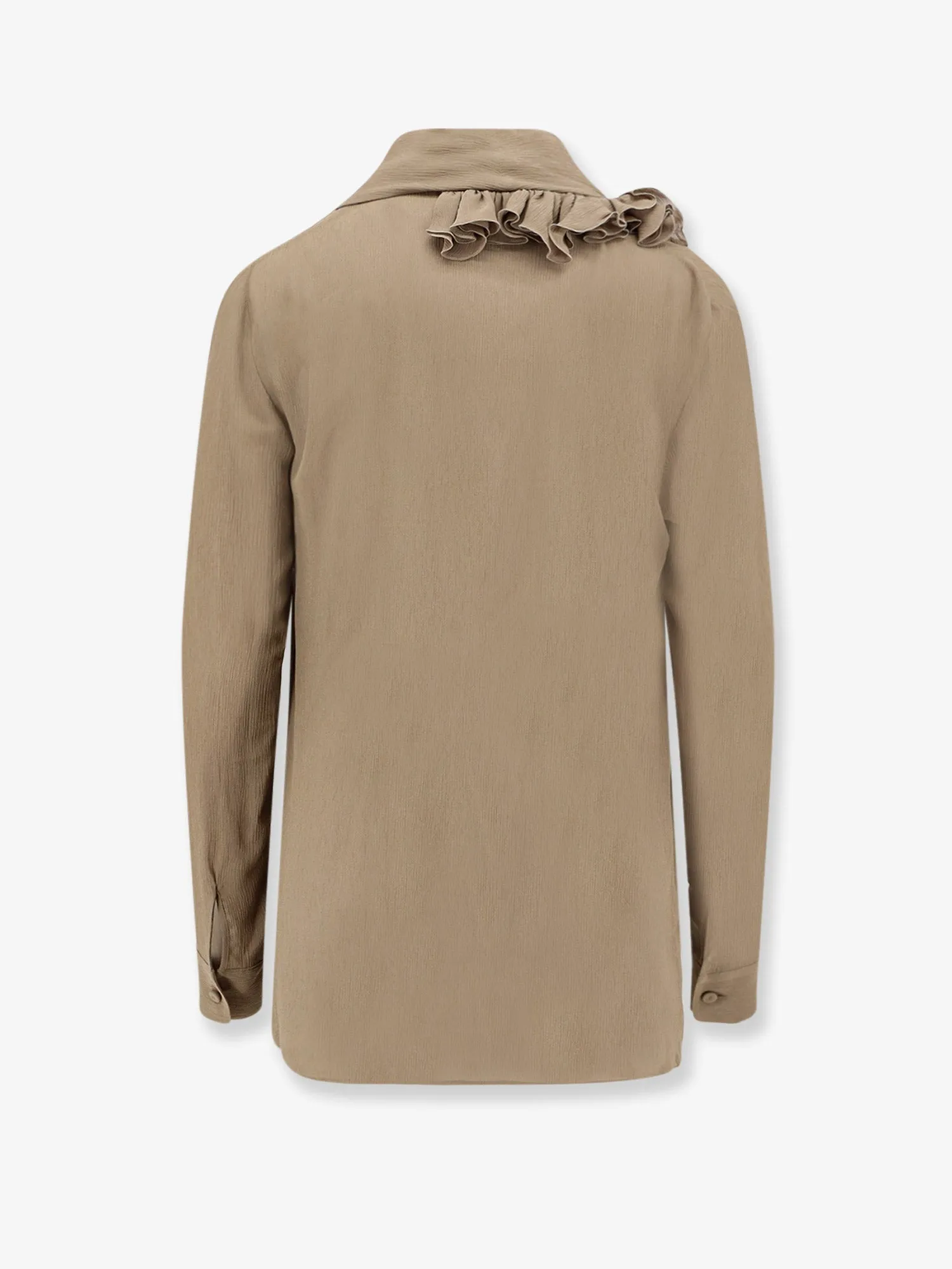 Crepe Shirt with Ruffles sold by Lord & Taylor product image thumbnail 2