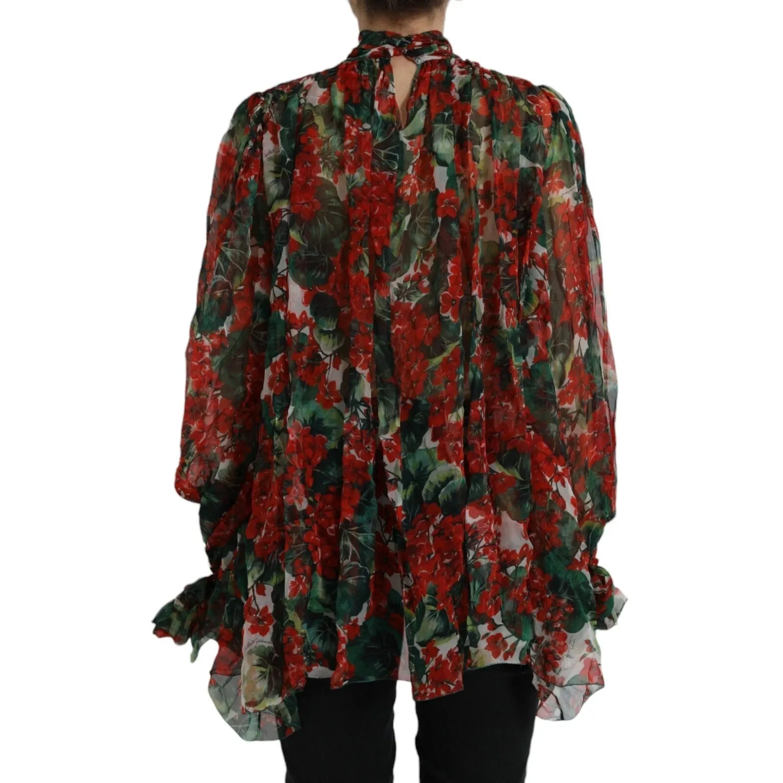 Multicolor Floral Silk Collar Blouse sold by Lord & Taylor product image thumbnail 2