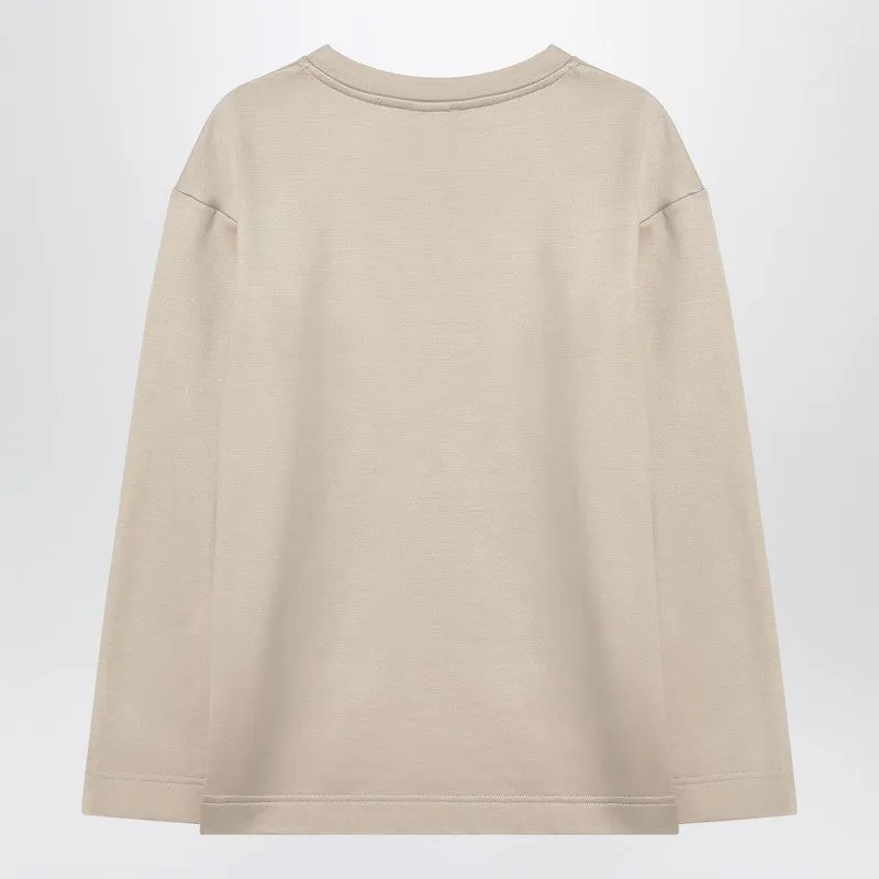 Max Mara Beige sweatshirt in silk blend sold by Lord & Taylor product image thumbnail 2