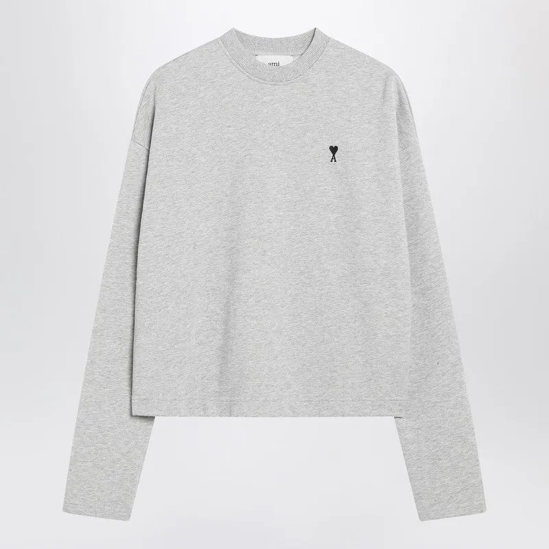 Ami Paris Grey Ami De Coeur sweatshirt sold by Lord & Taylor