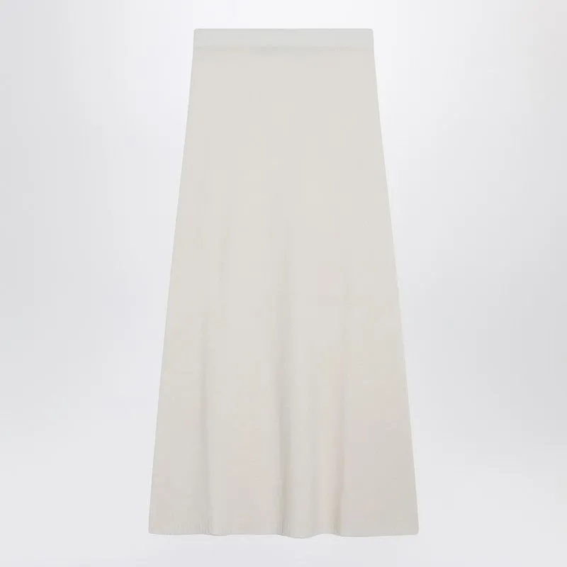Max Mara Ivory skirt in stretch cashmere knit sold by Lord & Taylor