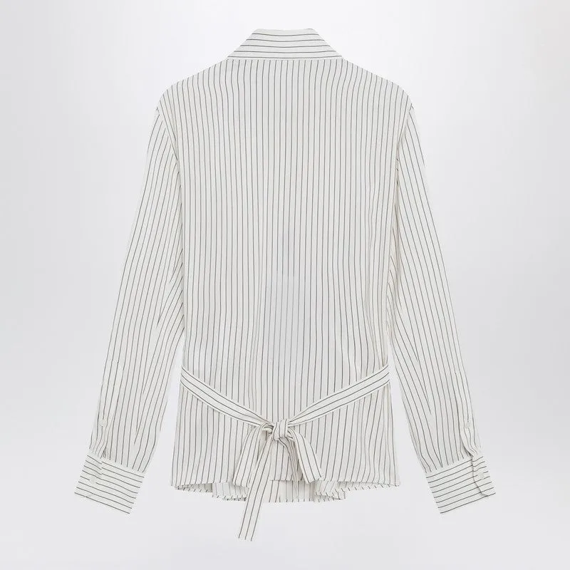Dolce & Gabbana Dolce&Gabbana White pinstriped shirt in silk and cotton sold by Lord & Taylor product image thumbnail 2