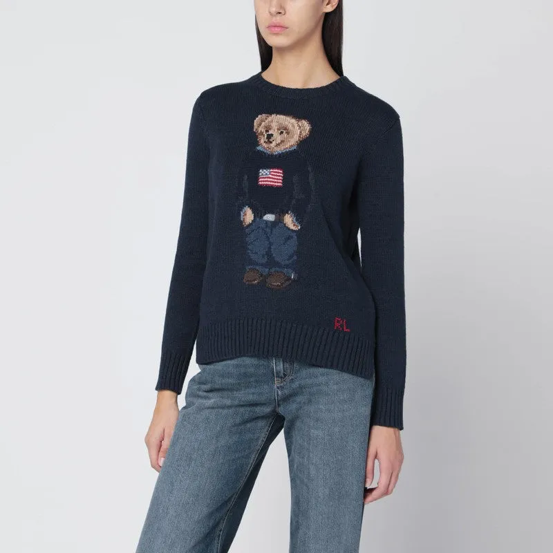 Polo Ralph Lauren Navy blue Polo Bear sweater sold by Lord & Taylor