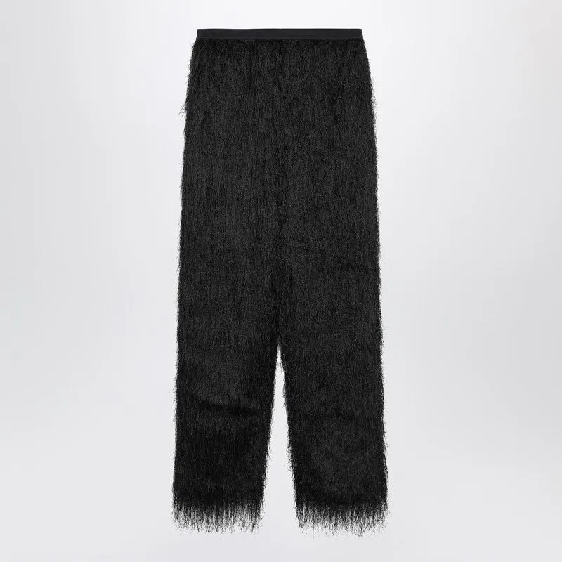 Loulou Studio Black Reed fringed trousers sold by Lord & Taylor