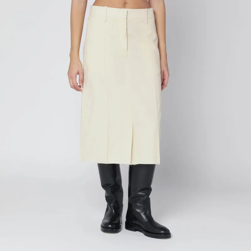 Jil Sander Vanilla-coloured wool skirt sold by Lord & Taylor