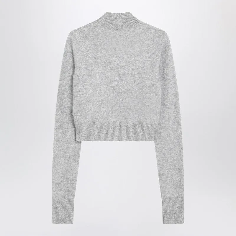 Sportmax Grey cropped cashmere sweater sold by Lord & Taylor product image thumbnail 2
