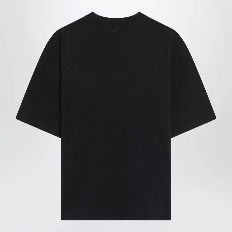 Ami Paris Black Ami De Coeur T-shirt sold by Lord & Taylor product image thumbnail 2