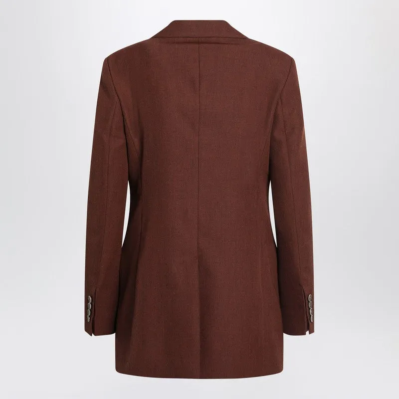 Max Mara Earth-tone jacket in wool grain de poudre sold by Lord & Taylor product image thumbnail 2