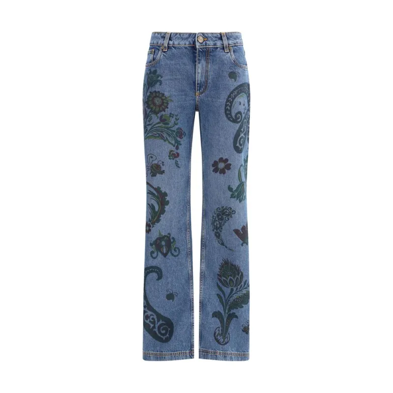 Flower and bee print flare Jeans sold by Lord & Taylor