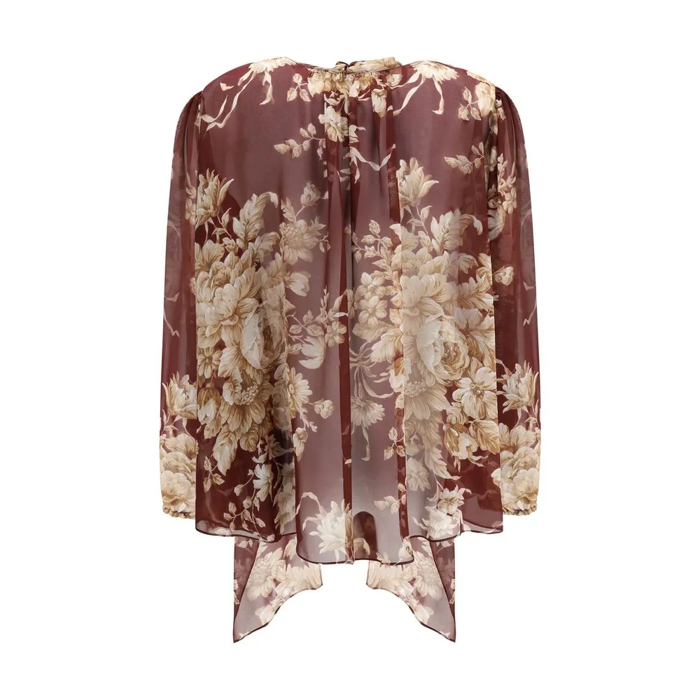 Silk chiffon floral Shirt sold by Lord & Taylor product image thumbnail 2