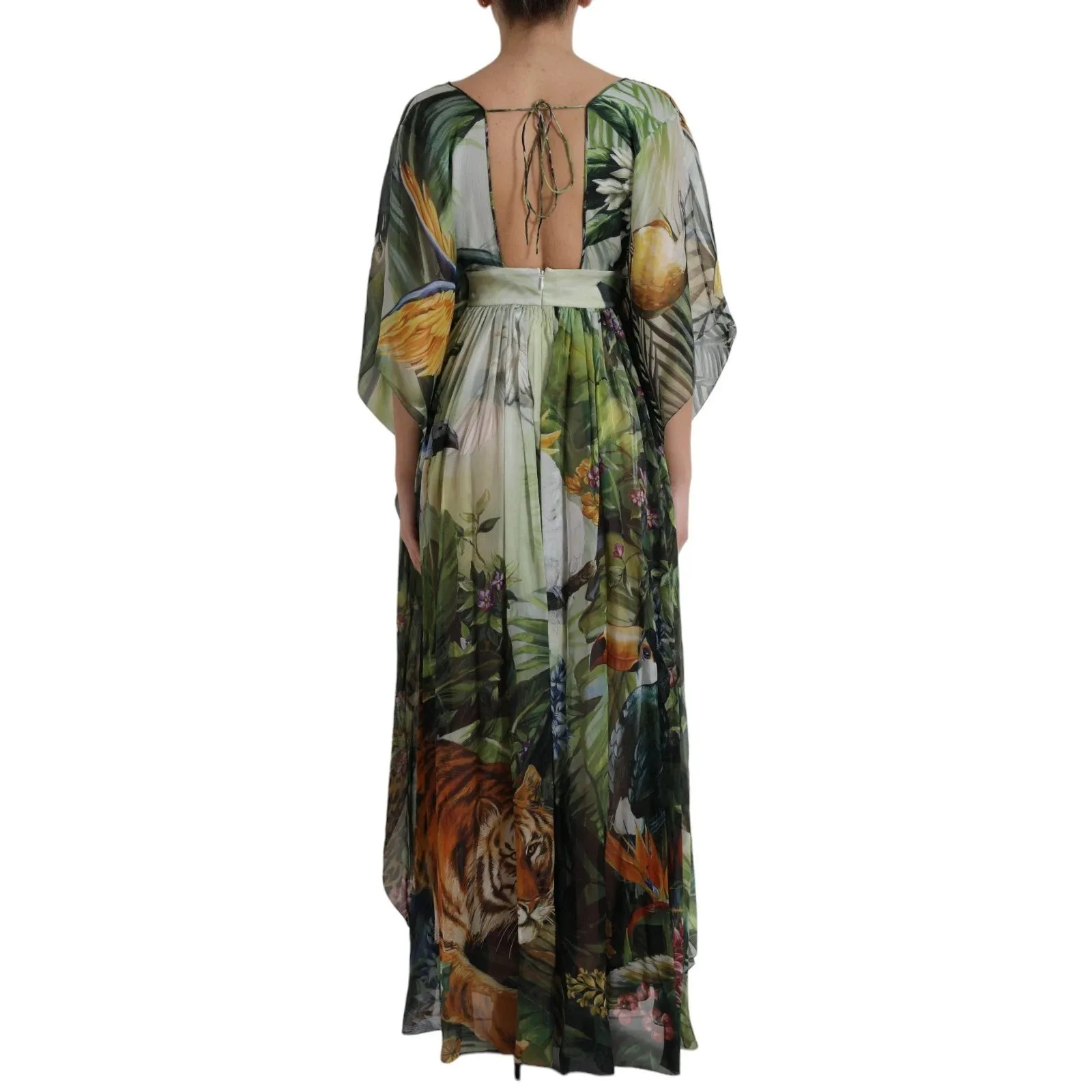 Multicolor Silk Jungle Print Women Maxi Dress sold by Lord & Taylor product image thumbnail 4