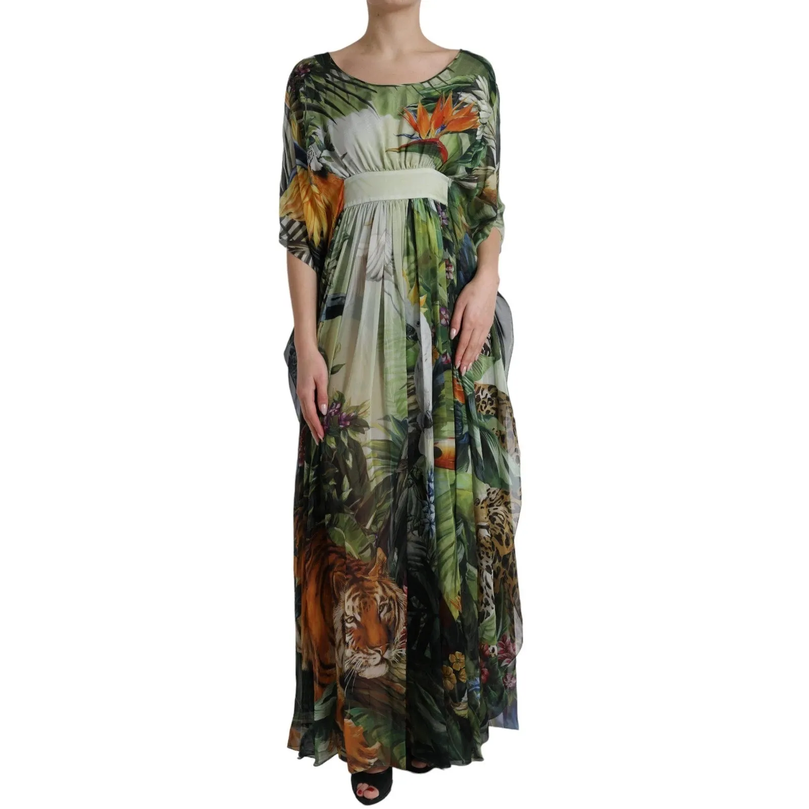 Multicolor Silk Jungle Print Women Maxi Dress sold by Lord & Taylor product image thumbnail 2