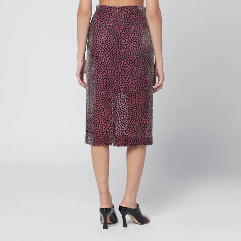 Dries Van Noten Pink polka dot skirt in silk blend sold by Lord & Taylor product image thumbnail 2