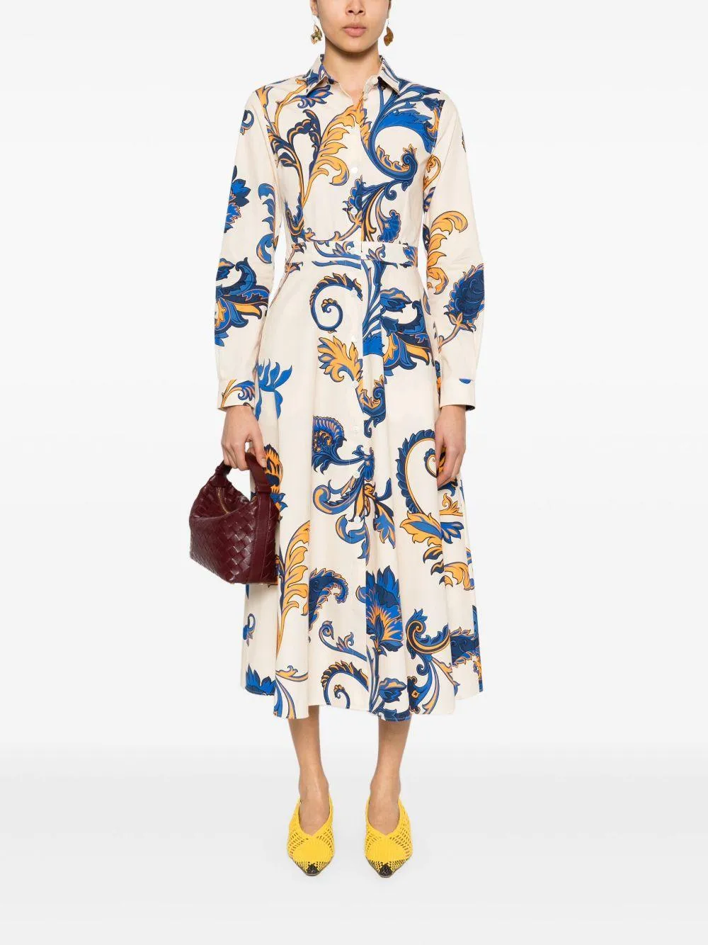 Etro Midi Dress in White sold by Lord & Taylor product image thumbnail 5