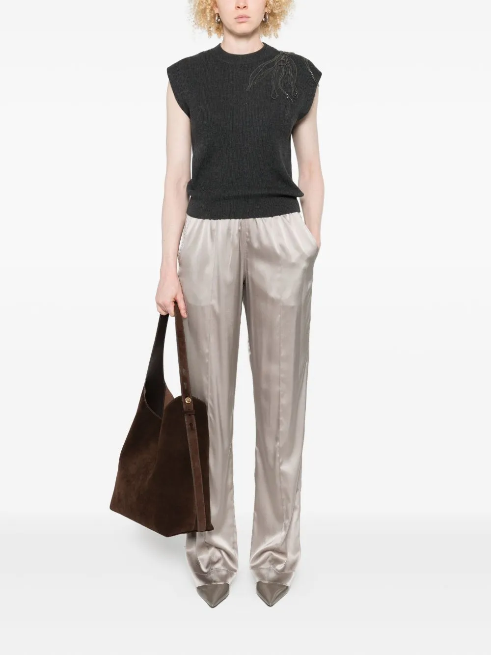 Brunello Cucinelli Top Black sold by Lord & Taylor product image thumbnail 3