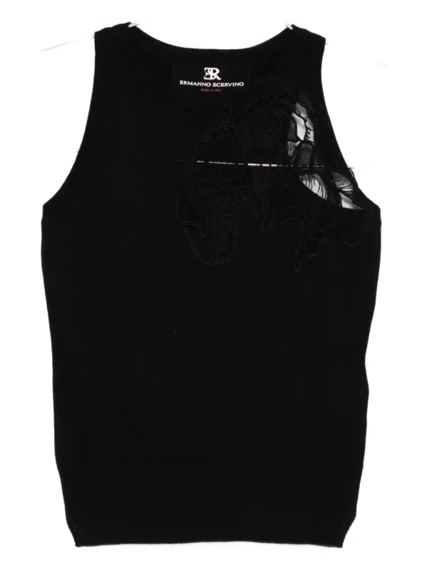 Ermanno Scervino Top Black sold by Lord & Taylor
