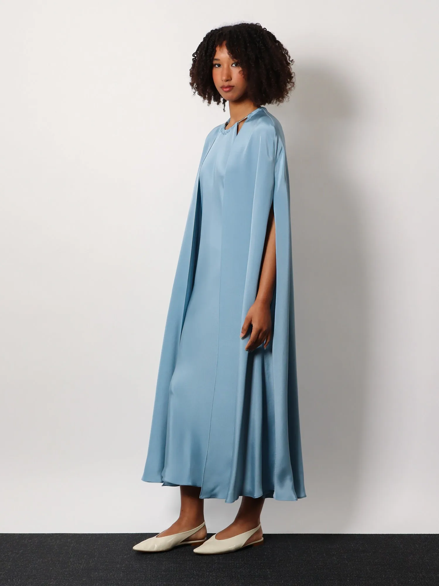 Managua Silk Long Dress with Cape sold by Lord & Taylor product image thumbnail 2