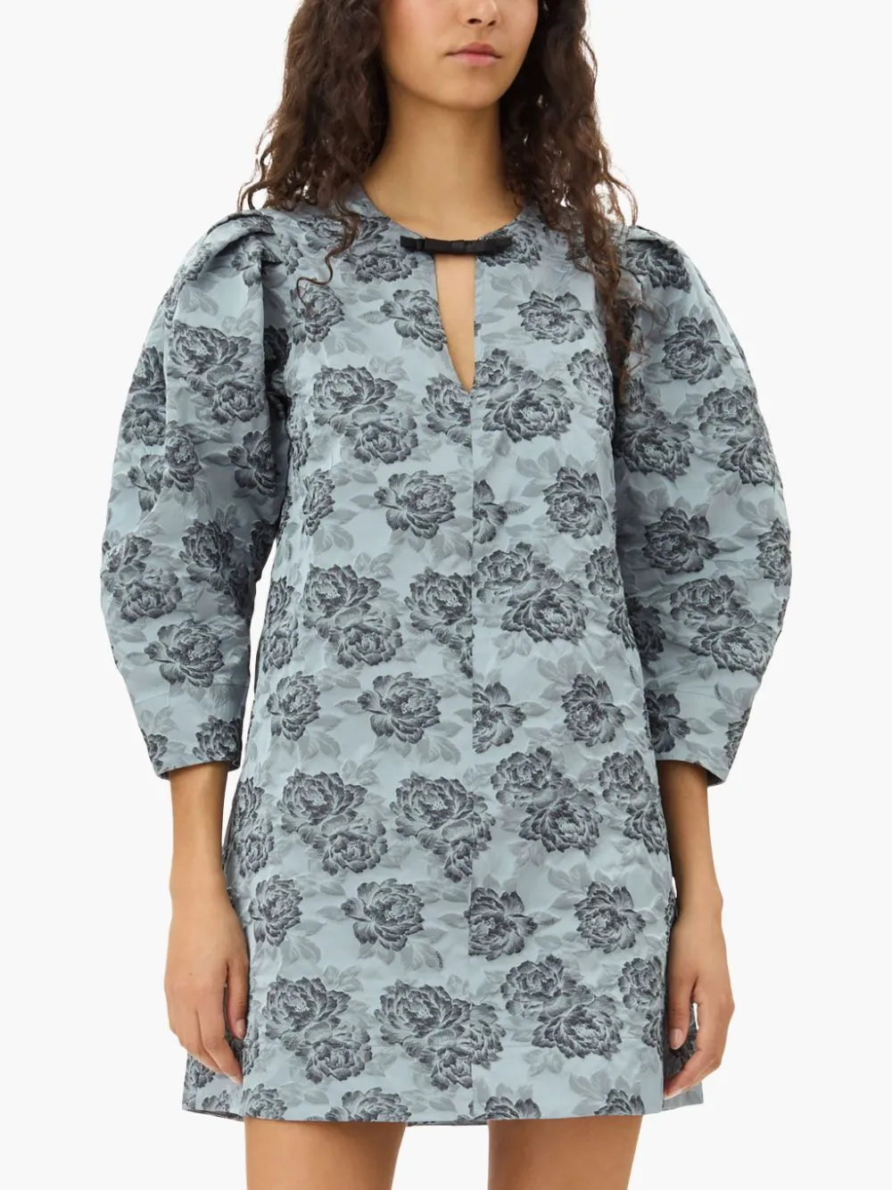 FLORAL JACQUARD MINI DRESS sold by Lord & Taylor product image thumbnail 5
