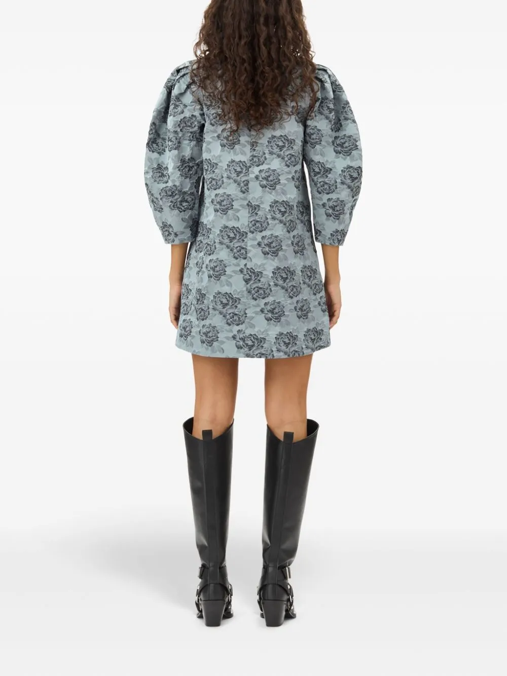 FLORAL JACQUARD MINI DRESS sold by Lord & Taylor product image thumbnail 2