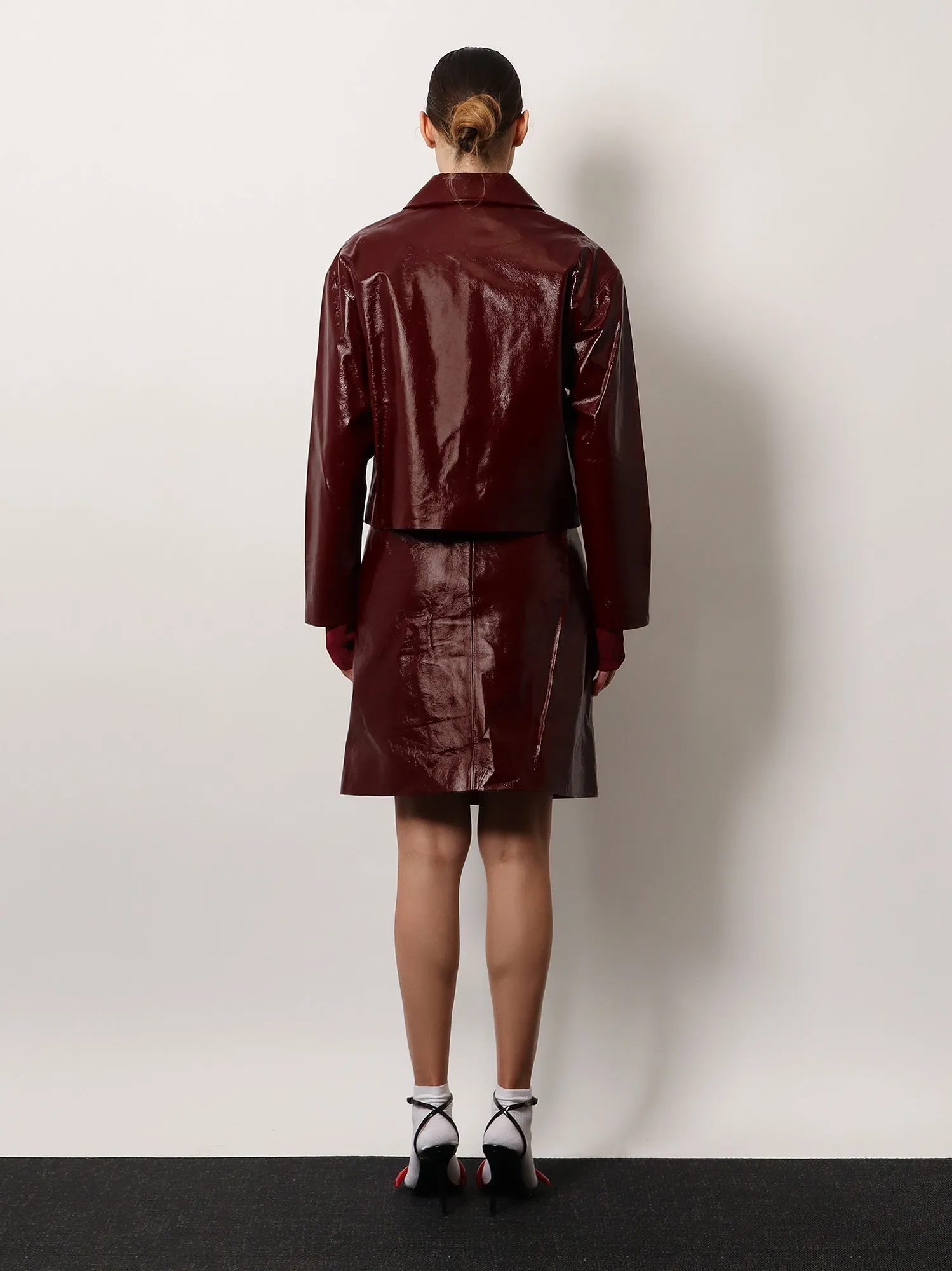 Red Leather Jacket sold by Lord & Taylor product image thumbnail 3