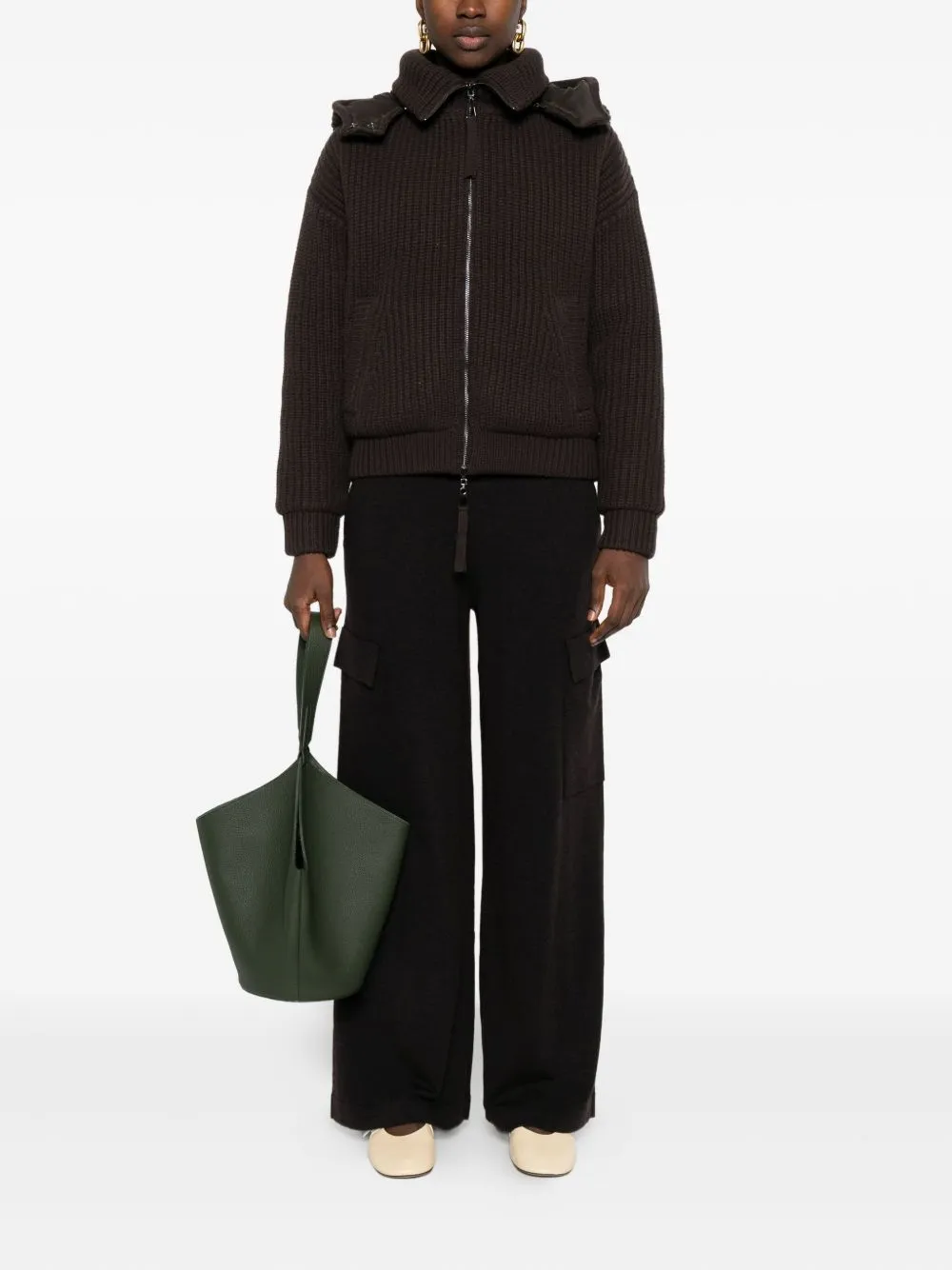 RIBBED KNIT HOODED CARDIGAN sold by Lord & Taylor product image thumbnail 2