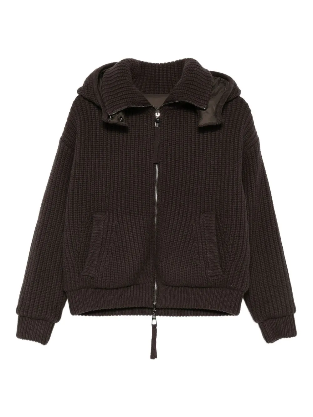 RIBBED KNIT HOODED CARDIGAN sold by Lord & Taylor