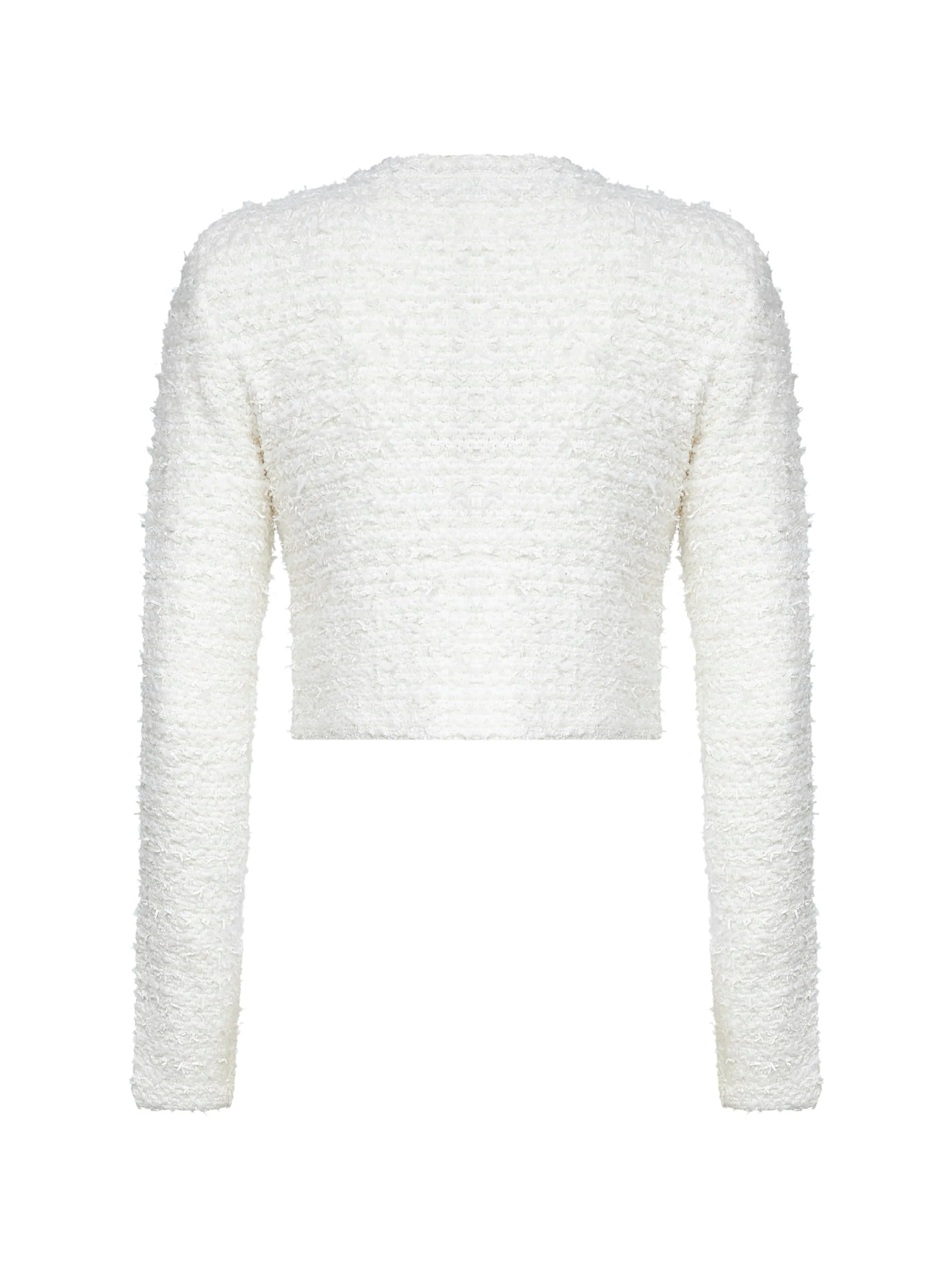 Cream Bouclé Knit Cardigan sold by Lord & Taylor product image thumbnail 2