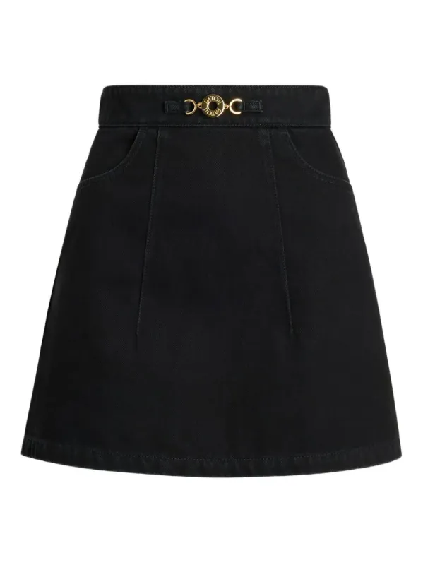 A-LINE MINI SKIRT IN ORGANIC COTTON DENIM sold by Lord & Taylor
