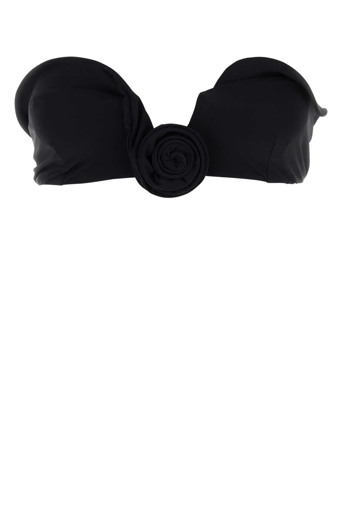 BLACK STRETCH NYLON BIKINI TOP sold by Lord & Taylor