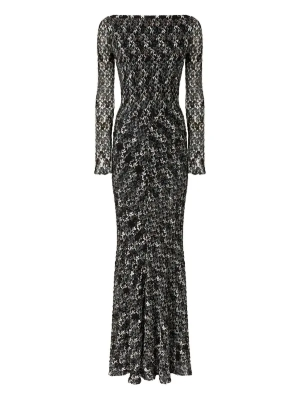 BROWN FLORAL LACE DRESS sold by Lord & Taylor