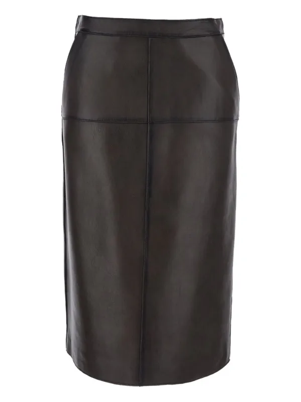 BROWN PANELLED MIDI SKIRT sold by Lord & Taylor