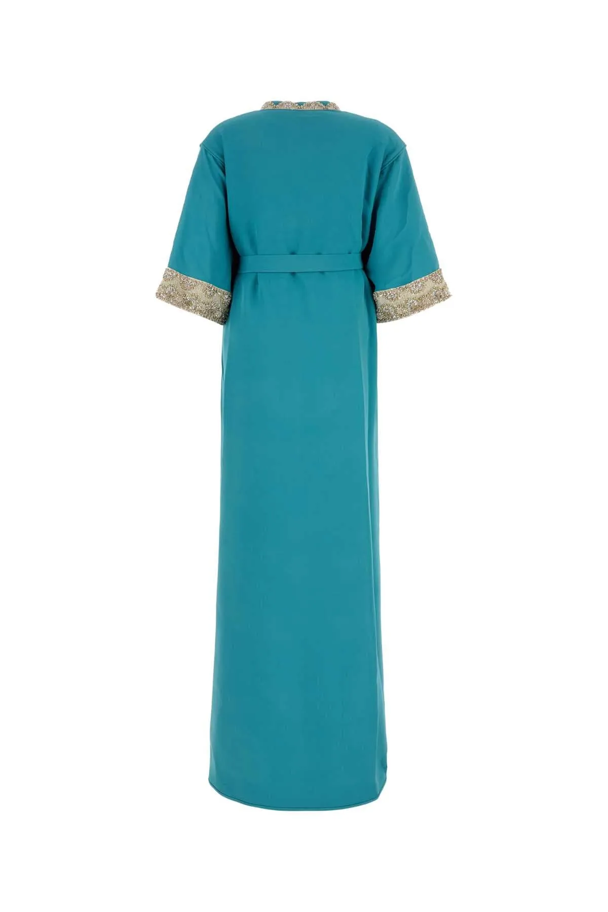 TURQUOISE CREPE LONG DRESS sold by Lord & Taylor product image thumbnail 2