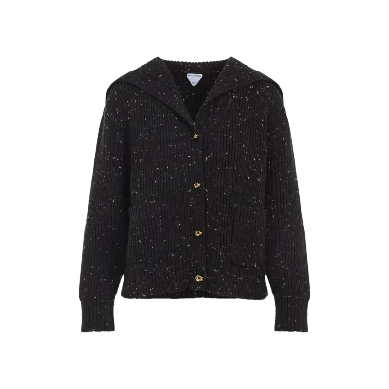 MELANGE DARK BROWN WOOL BLEND CARDIGAN sold by Lord & Taylor