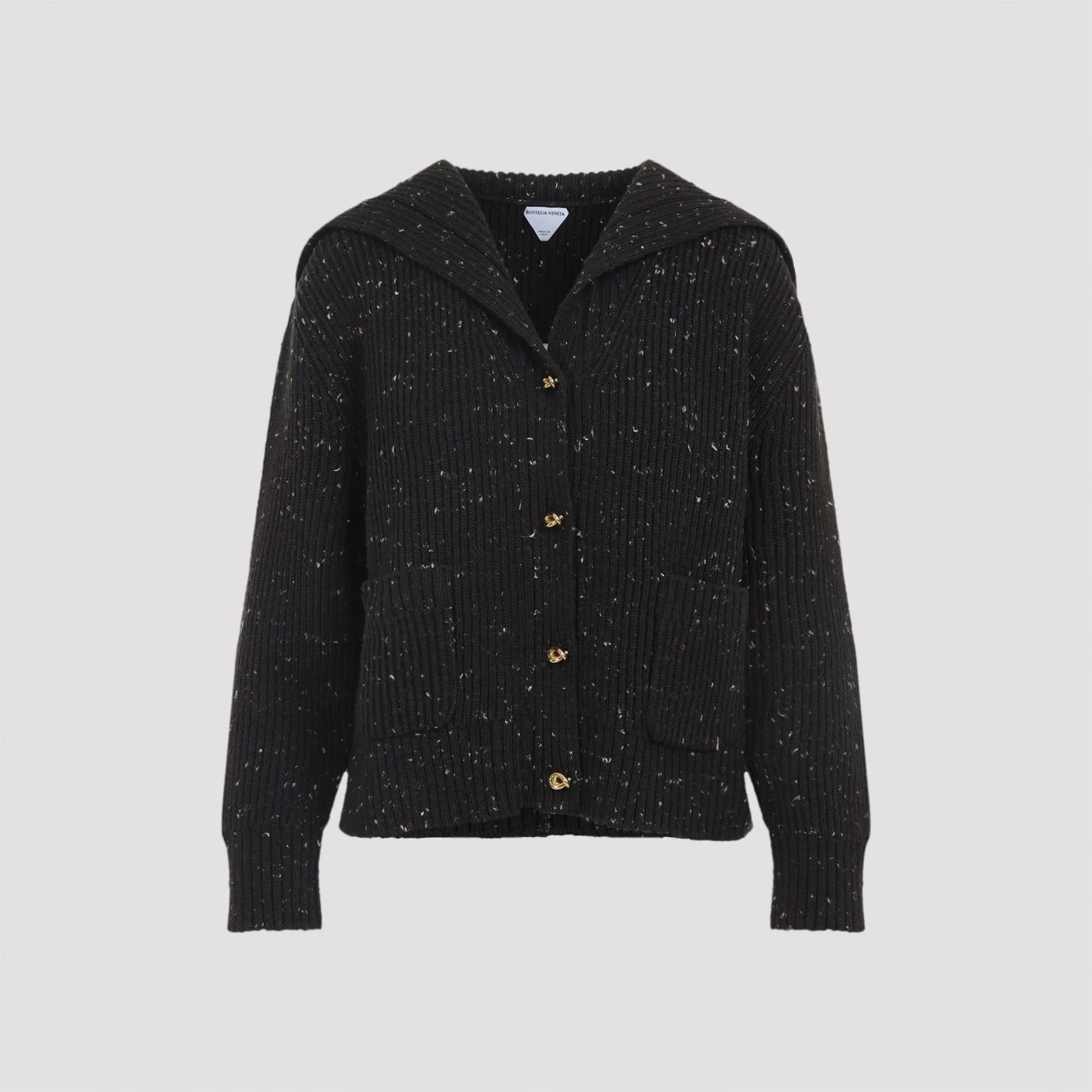 MELANGE DARK BROWN WOOL BLEND CARDIGAN sold by Lord & Taylor product image thumbnail 2