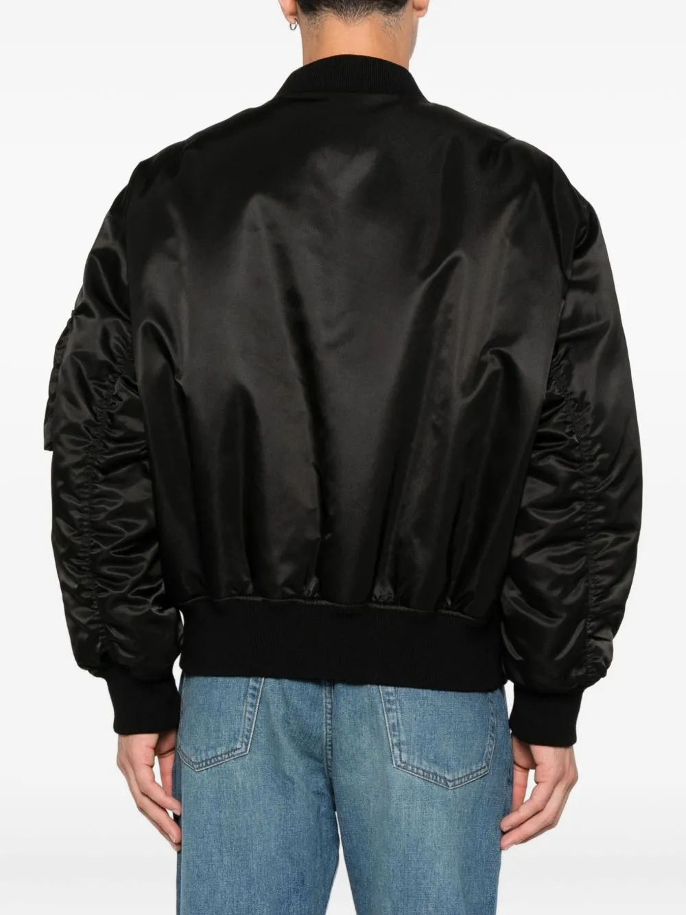 BLACK NYLON BOMBER JACKET sold by Lord & Taylor product image thumbnail 2