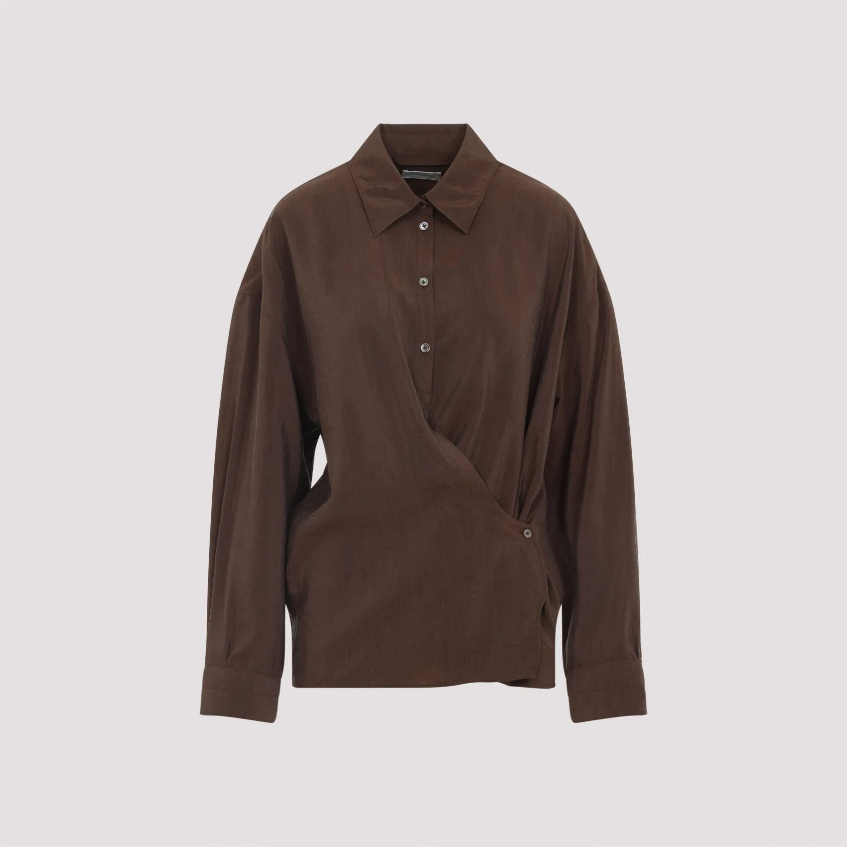 BROWN SILK SHIRT sold by Lord & Taylor product image thumbnail 2