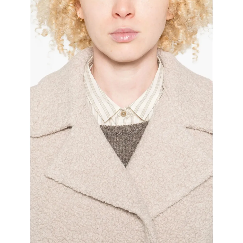 Beige Bouclé Double-Breasted Coat sold by Lord & Taylor product image thumbnail 4