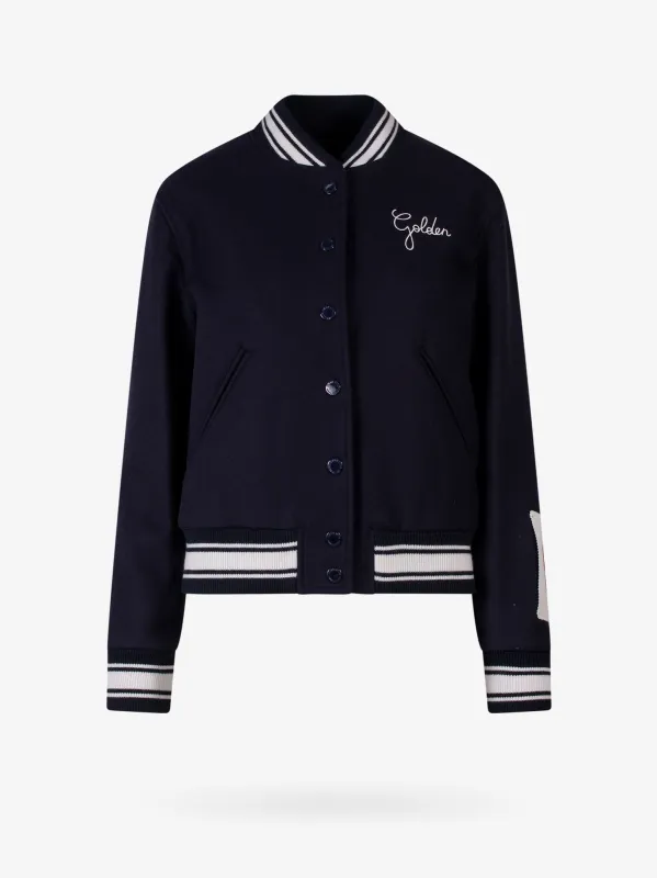 Wool Blend Bomber Jacket with Embroidered Logo sold by Lord & Taylor