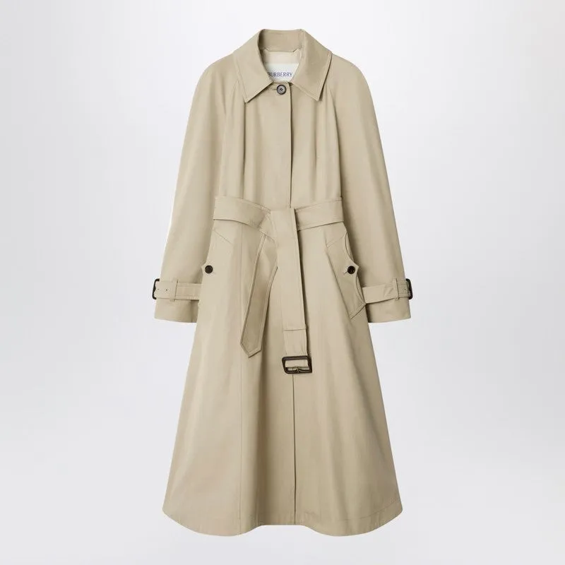 Burberry Long beige gabardine Ellingham car coat sold by Lord & Taylor