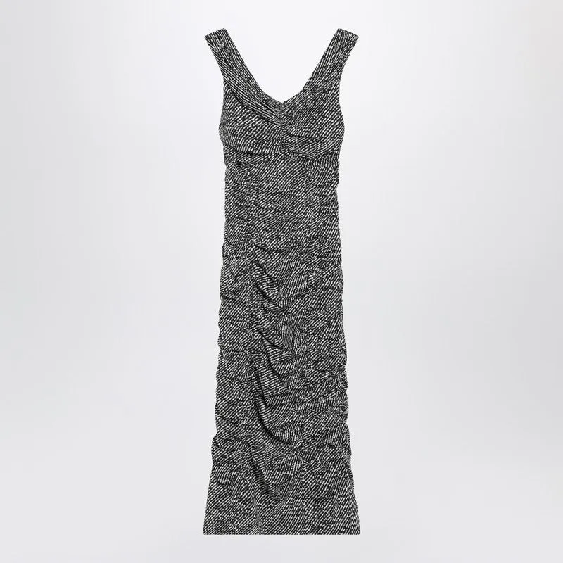 Dolce & Gabbana Dolce&Gabbana Diagonal print dress in silk blend sold by Lord & Taylor