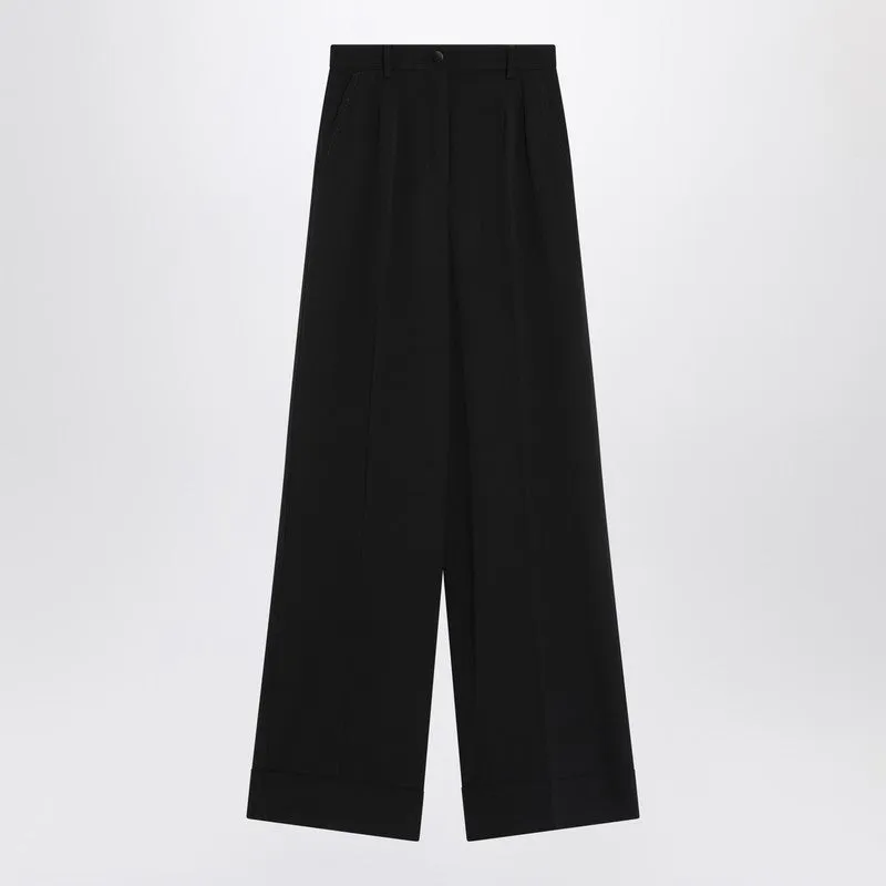 Dolce & Gabbana Dolce&Gabbana Black wool-blend trousers sold by Lord & Taylor