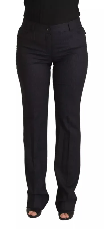 Black Stripes Mid Waist Trouser Pants sold by Lord & Taylor
