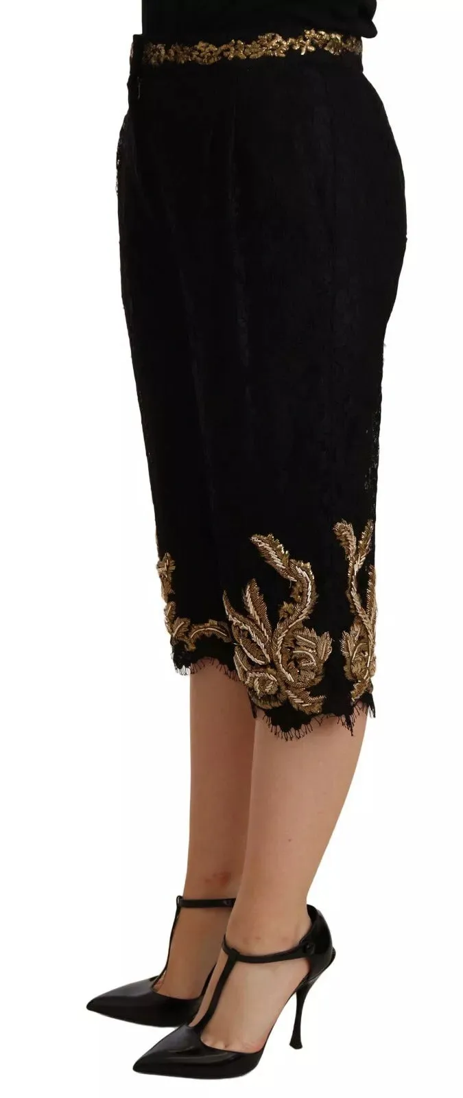 Black Lace Gold Baroque SPECIAL PIECE Shorts sold by Lord & Taylor product image thumbnail 2