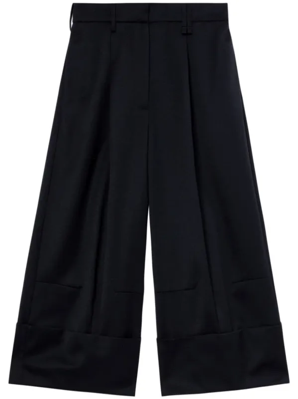 SCULPTED CROPPED WIDE LEG TROUSERS sold by Lord & Taylor