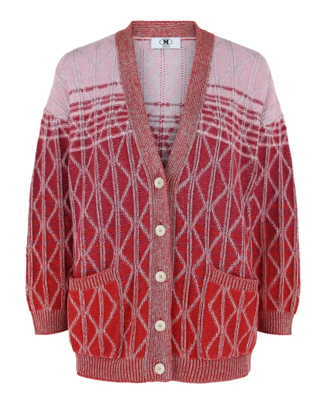 Ombre' Diamond Lattice Knit Cardigan sold by Lord & Taylor
