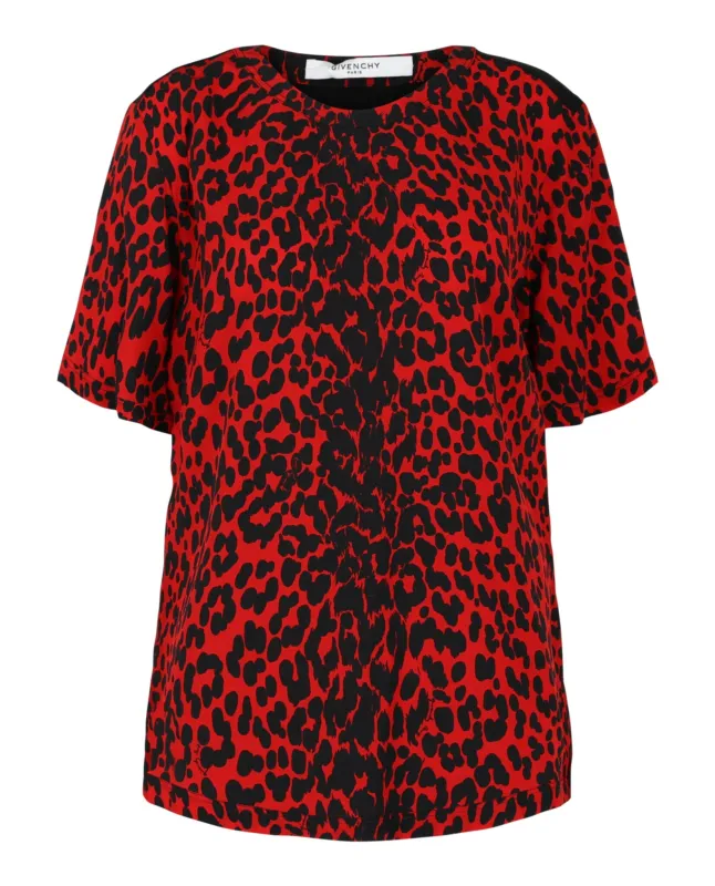 Leopard Printed Silk Top made by Givenchy